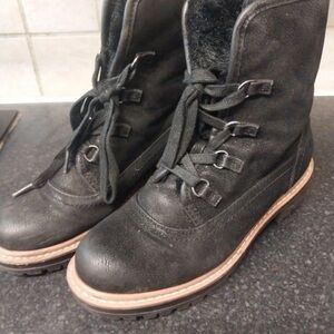 Next Black Lace-Up Winter Boots